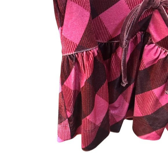 NWT MAEVE Anthropologie Velvet Babydoll Top in Rose Plaid Sz XS LS Puff Sleeves - Picture 5 of 10